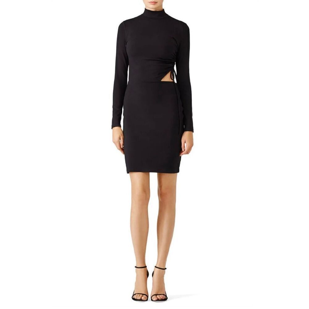 Susana Monaco Black Cutout‎ Stevie Long Sleeve Dress